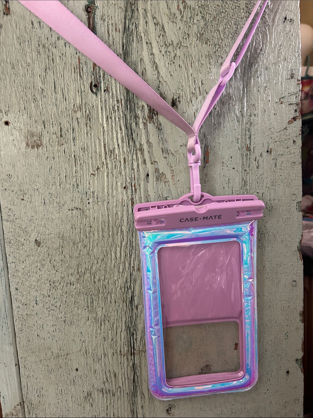 case-mate Pink Waterproof Phone Pouch with Adjustable Lanyard and Clear Window